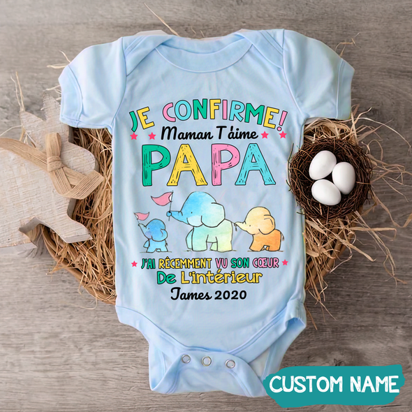 Cadeau Pour Bébé - Je Confirme - Onesie - JD - TT2605223