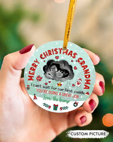 Personalized Gift For Future Grandma Can't Wait For Our First Cuddle Ornament - PP - LT1311213
