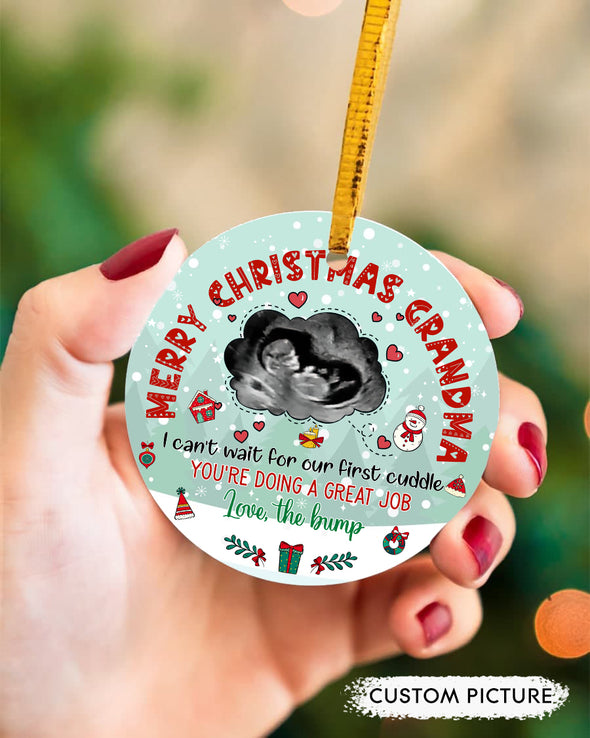Personalized Gift For Future Grandma Can't Wait For Our First Cuddle Ornament - PP - LT1311213