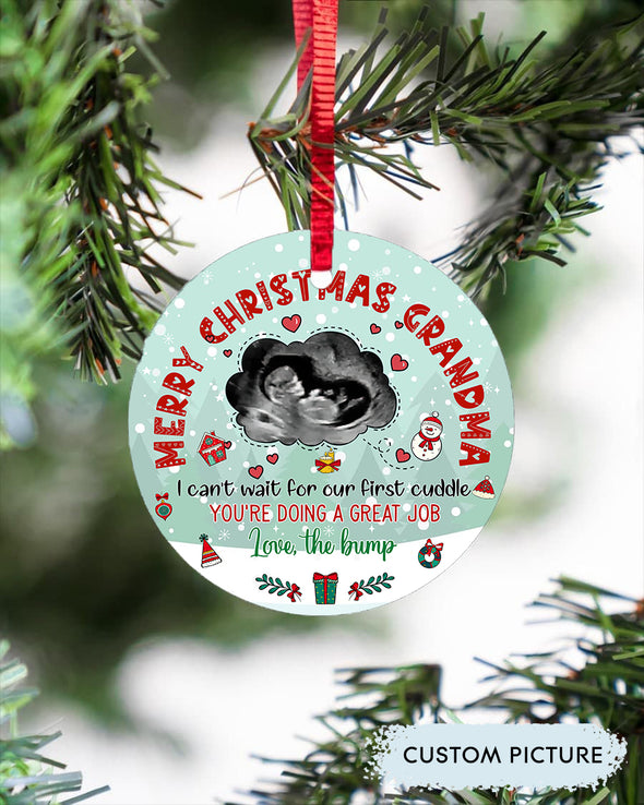 Personalized Gift For Future Grandma Can't Wait For Our First Cuddle Ornament - PP - LT1311213