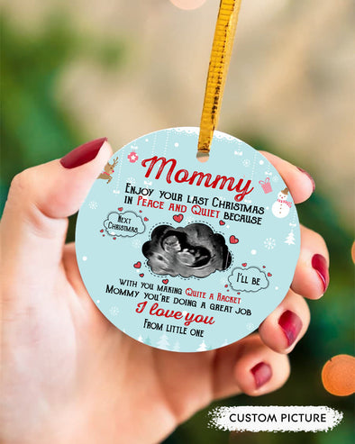 Personalized Gift For Future Mommy You're Doing A Great Job I Love You Ornament - PP - LT2411212