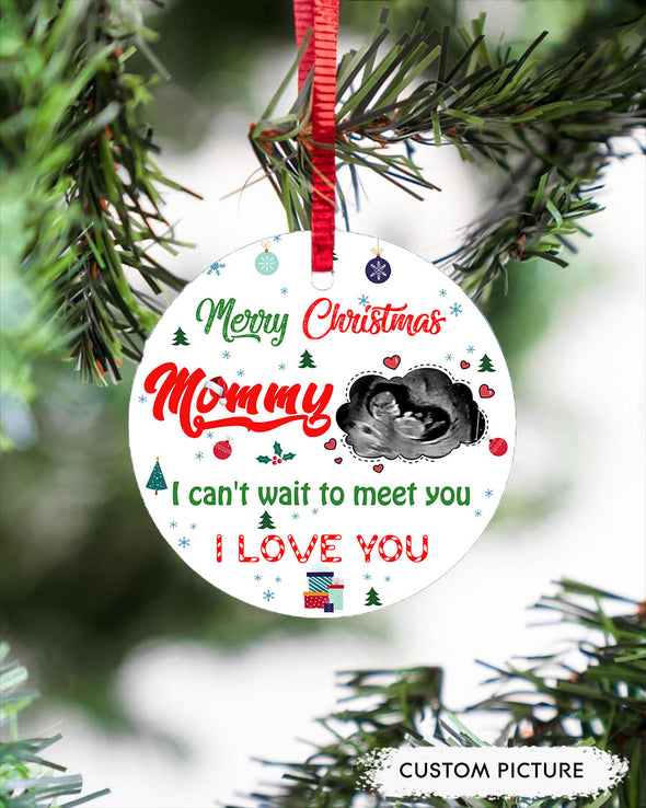 Personalized Gift For Future Mommy Merry Christmas Can't Wait To Meet You Ornament - PP - LT2511211
