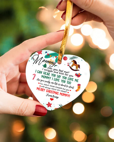 Gift For Future Mommy Merry Christmas I'll Hold Your Finger But You Will Always Hols My Heart Ornament - PP - LT2611211