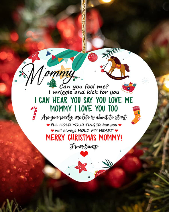 Gift For Future Mommy Merry Christmas I'll Hold Your Finger But You Will Always Hols My Heart Ornament - PP - LT2611211
