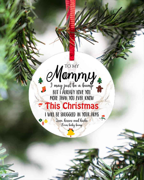 Gift For Future Mommy This Christmas I Will Be Snuggled In Your Arms Ornament - PP - LT2711212