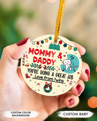 Gift For Future Mommy And Daddy You're Doing A Great Job Ornament - PP - TT1111216