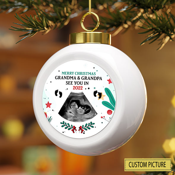 Personalized Gift For Future Grandma And Grandpa See You In 2022 Ornament - PP - LT0212213