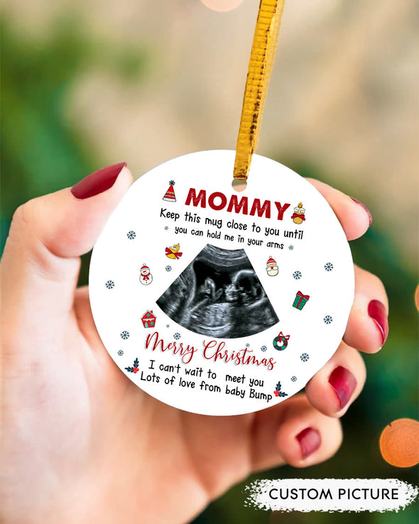 Personalized Gift For Future Mommy I can't Wait To Meet You Lots Of Love From Baby Bump Ornament - PP - LT0312215