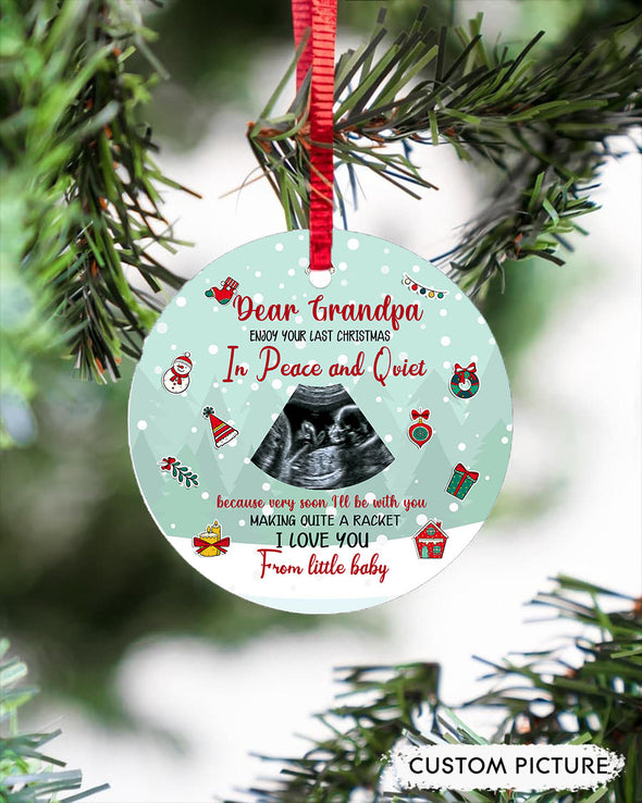 Personalized Gift For Future Grandpa Very Soon I'll Be With You Making Quite A Racket Ornament - PP - LT1611218