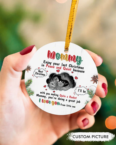 Personalized Gift For Future Mommy You're Doing A Great Job I Love You From Little One Ornament - PP - TT1011212