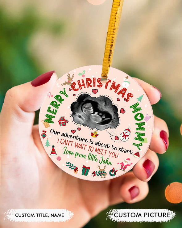 Personalized Gift For Future Mommy Our Adventure Is About To Start Ornament - PP - TT1111217