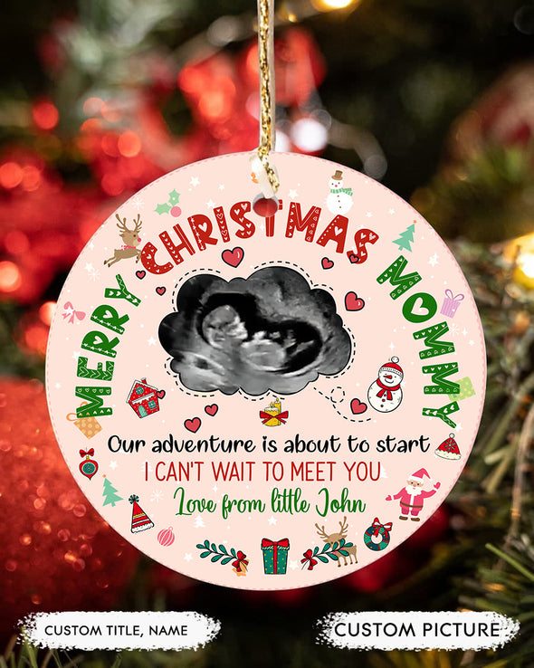 Personalized Gift For Future Mommy Our Adventure Is About To Start Ornament - PP - TT1111217