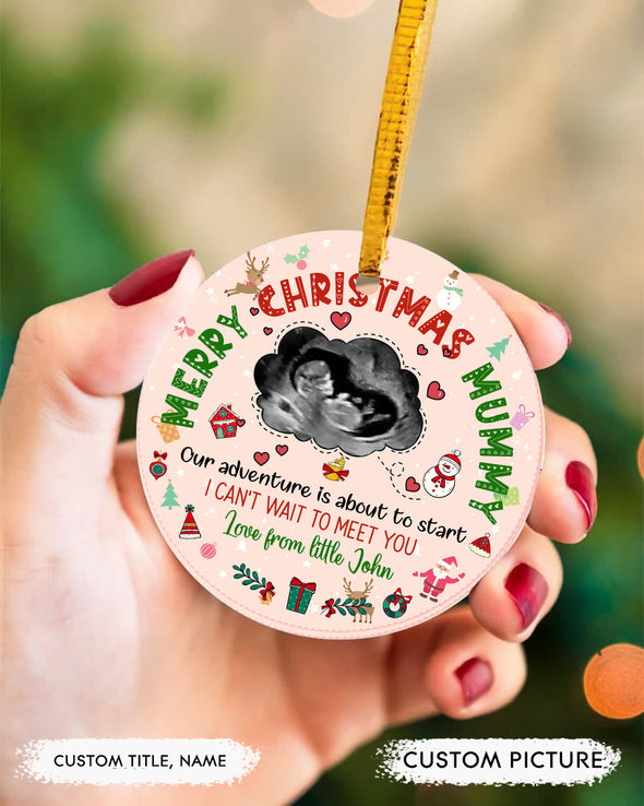 Personalized Gift For Future Mommy Our Adventure Is About To Start Ornament - PP - TT1111217