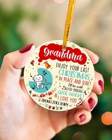 Gift For Future Grandma I'll Be With You Making Quite A Racket Ornament - PP - LT2511217