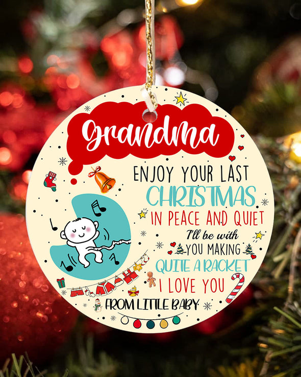 Gift For Future Grandma I'll Be With You Making Quite A Racket Ornament - PP - LT2511217