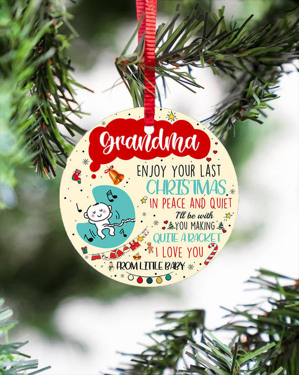 Gift For Future Grandma I'll Be With You Making Quite A Racket Ornament - PP - LT2511217