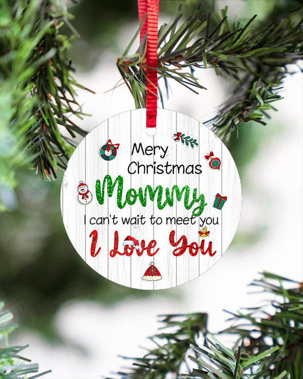 Gift For Future Mommy Merry Christmas I Love You Ornament - PP - LT3011218