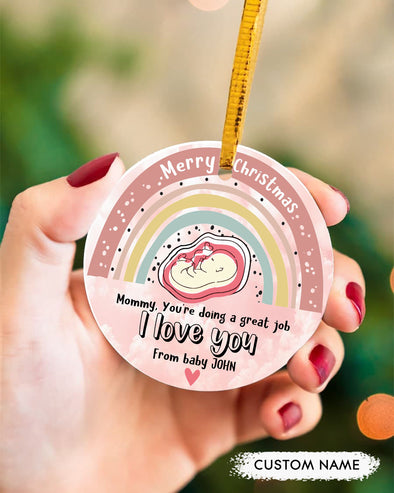 Gift For Future Mommy Merry Christmas You're Doing A Great Job Ornament - PP - TT1011216