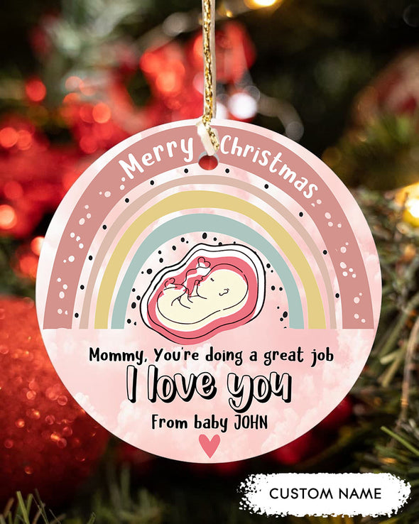 Gift For Future Mommy Merry Christmas You're Doing A Great Job Ornament - PP - TT1011216