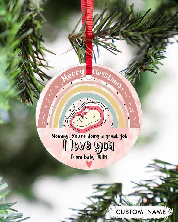 Gift For Future Mommy Merry Christmas You're Doing A Great Job Ornament - PP - TT1011216