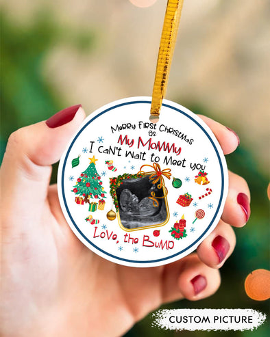 Personalized Gift For Future Mommy Merry Christmas Can't Wait To Meet You Ornament - PP - LT2311217