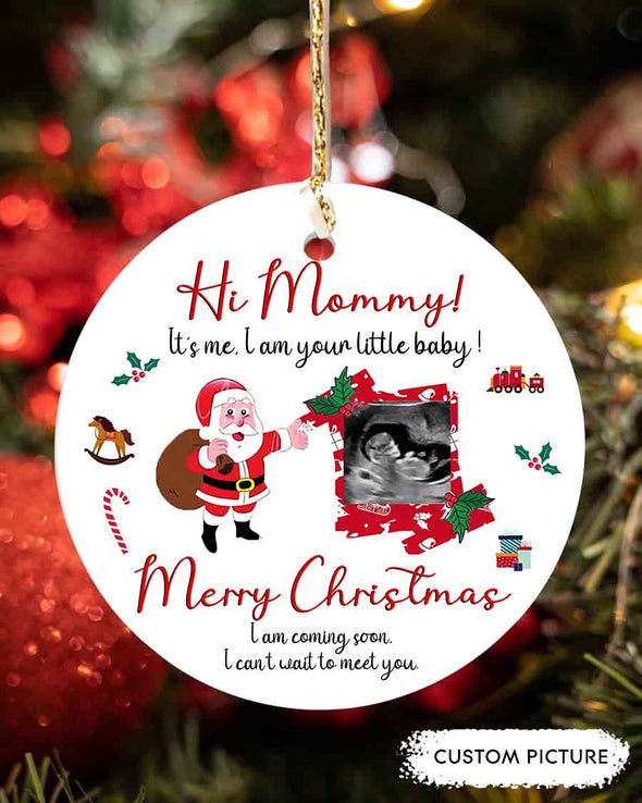 Personalized Gift For Future Mommy I Am Coming Soon I Can't Wait To Meet You Ornament - PP - LT2711217
