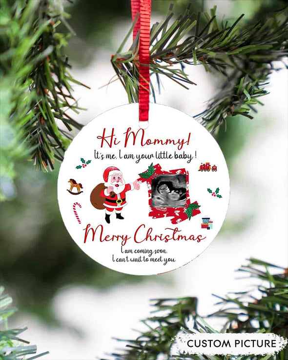 Personalized Gift For Future Mommy I Am Coming Soon I Can't Wait To Meet You Ornament - PP - LT2711217