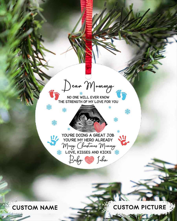 Personalized Gift For Future Mommy No One Will Ever Know The Strength Of My Love For You Ornament - PP - LT2711219