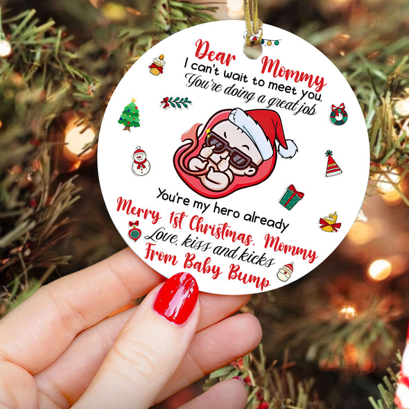 Gift For Future Mommy Merry Christmas Ornament - Kv - KT1110211