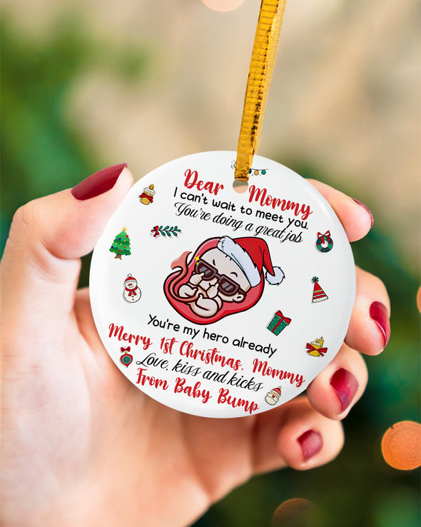 Gift For Future Mommy Merry Christmas Ornament - Kv - KT1110211