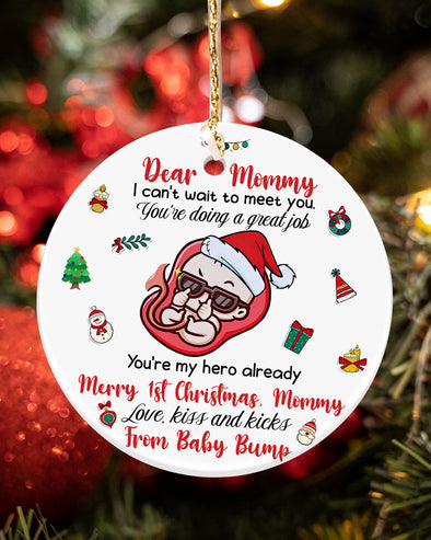 Gift For Future Mommy Merry Christmas Ornament - Kv - KT1110211