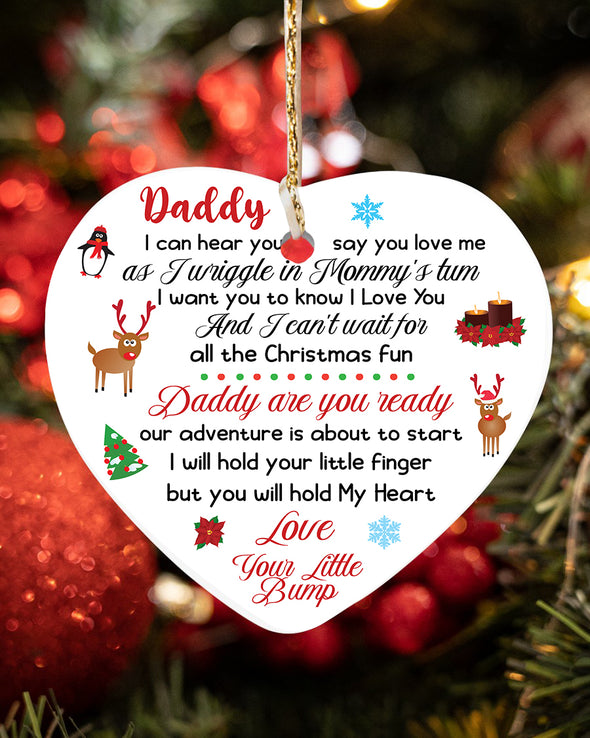 Gift For Future Daddy Merry Christmas Ornament - Kv - KT1110212