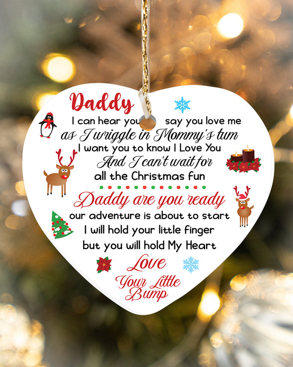 Gift For Future Daddy Merry Christmas Ornament - Kv - KT1110212