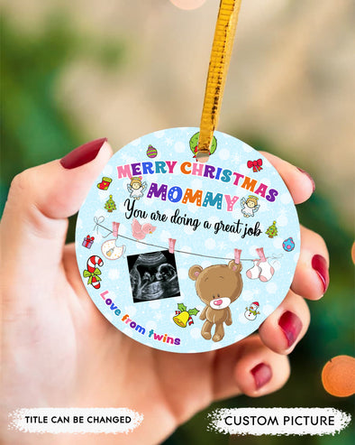 Personalized Gift For Future Mommy Merry Christmas You Are Doing A Great Job Ornament - PP - TT3010211
