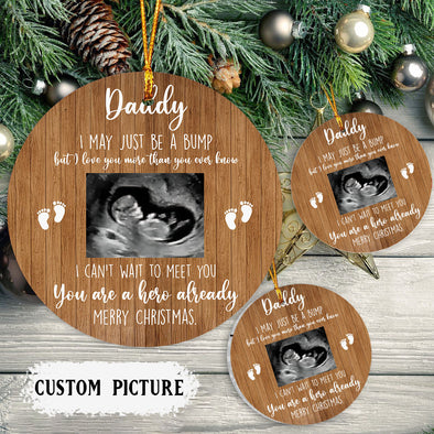 Personalized Gift For Daddy I May Just Be A Bump Ornament - pp