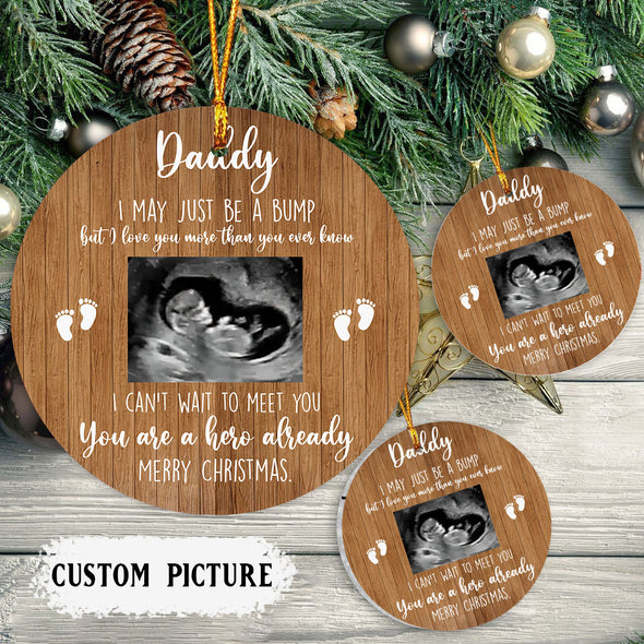 Personalized Gift For Daddy I May Just Be A Bump Ornament - pp