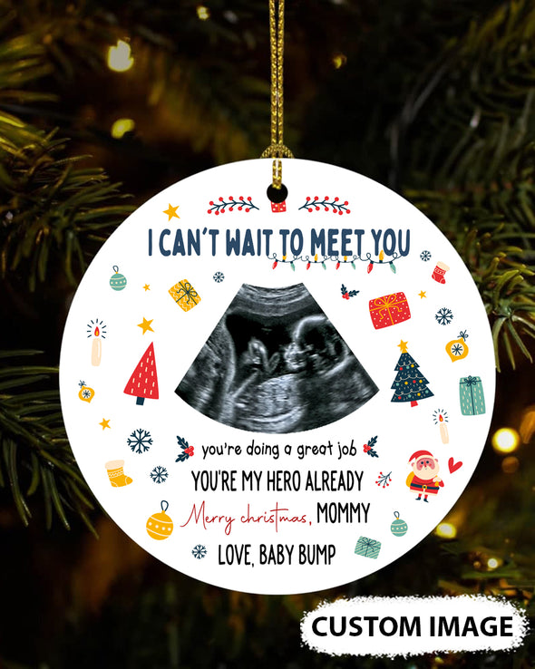 Personalized Gift For Future Daddy Can't Wait To Meet You Merry Christmas Ornament - MC - TT1011211 7