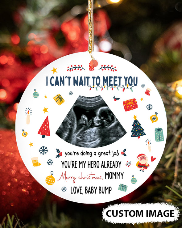 Personalized Gift For Future Daddy Can't Wait To Meet You Merry Christmas Ornament - MC - TT1011211 7