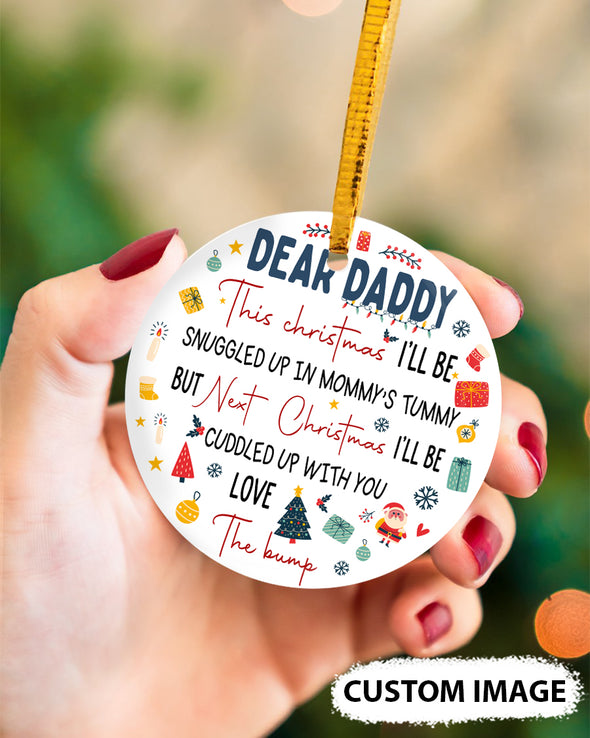 Personalized Gift For Future Daddy Can't Wait To Meet You Merry Christmas Ornament - MC - TT1011211 7