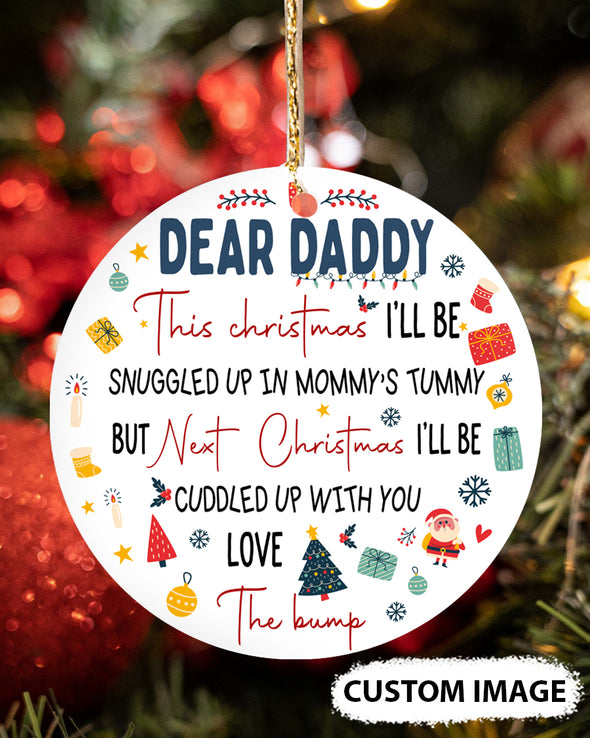 Personalized Gift For Future Daddy Can't Wait To Meet You Merry Christmas Ornament - MC - TT1011211 7