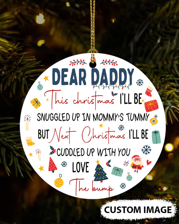 Personalized Gift For Future Daddy Can't Wait To Meet You Merry Christmas Ornament - MC - TT1011211 7