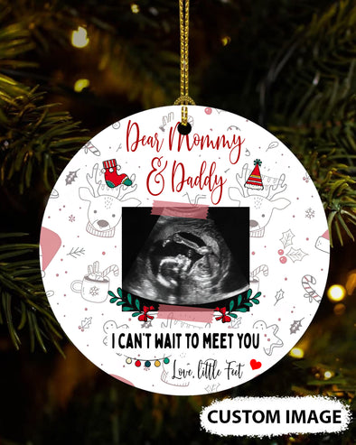 Personalized Gift For Future Mommy And Daddy Can't Wait To Meet You Ornament - MC - TT09112112 3