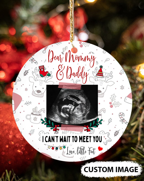 Personalized Gift For Future Mommy And Daddy Can't Wait To Meet You Ornament - MC - TT09112112 3