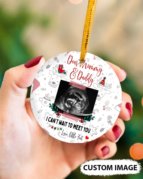 Personalized Gift For Future Mommy And Daddy Can't Wait To Meet You Ornament - MC - TT09112112 3