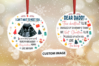Personalized Gift For Future Daddy Can't Wait To Meet You Merry Christmas Ornament - MC - TT1011211 7