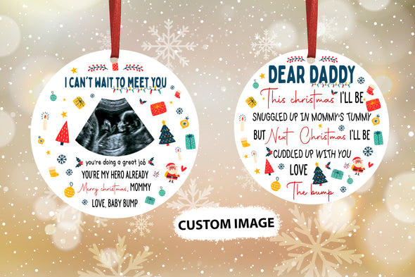 Personalized Gift For Future Daddy Can't Wait To Meet You Merry Christmas Ornament - MC - TT1011211 7
