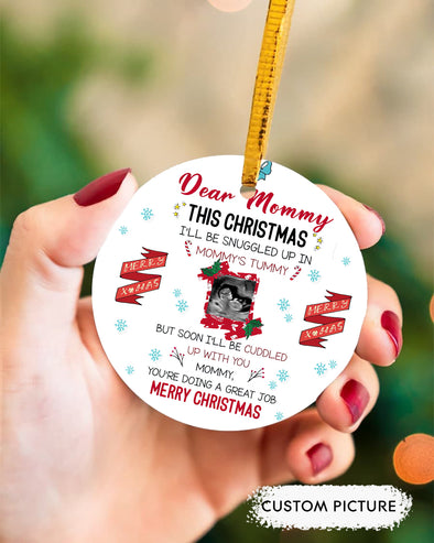 Personalized Gift For Future Mommy Merry Xmas You're Doing A Great Jod Ornament - pp - TT1110214