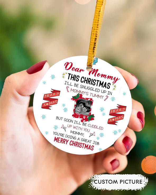 Personalized Gift For Future Mommy Merry Xmas You're Doing A Great Jod Ornament - pp - TT1110214