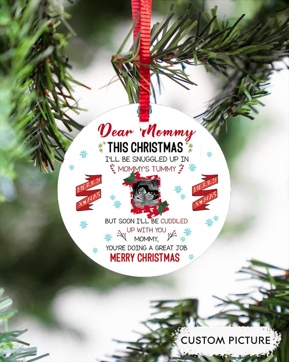 Personalized Gift For Future Mommy Merry Xmas You're Doing A Great Jod Ornament - pp - TT1110214