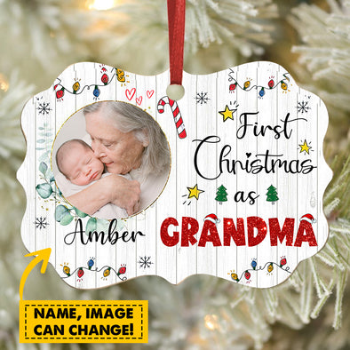 Personalized Gift For Grandma First Chrismas As Grandma Ornament - Kv